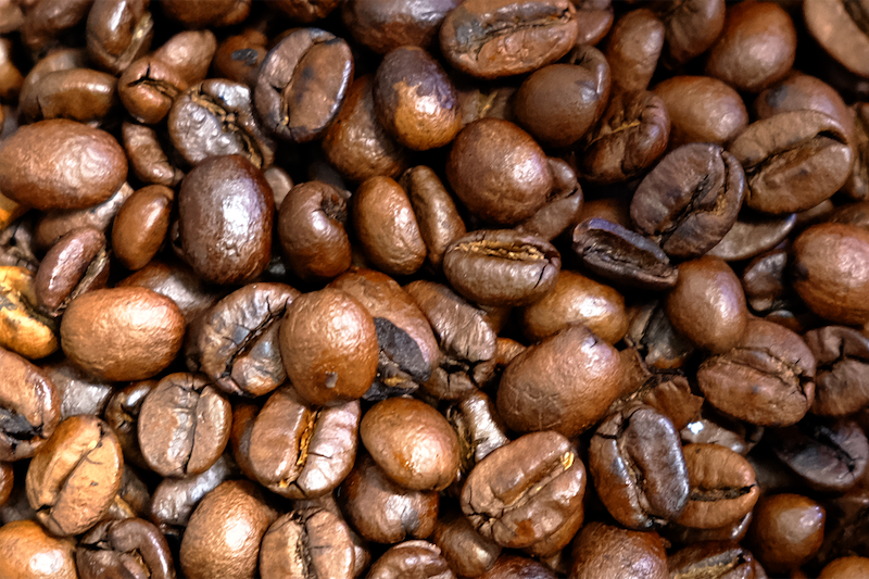 Kaffebohnen die riechen als olfaktorische Anker
