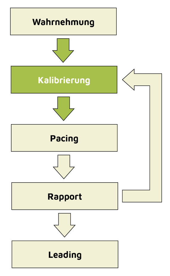 Schematische Darstellung der Kalibrierung im Kommunikationsprozess