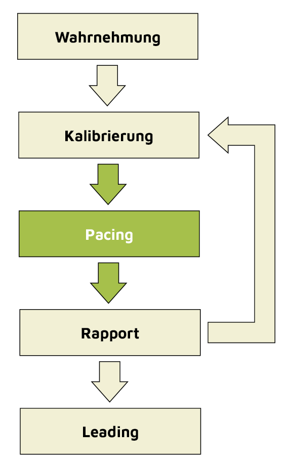 Schematische Darstellung des Pacing im Kommunikationsprozess
